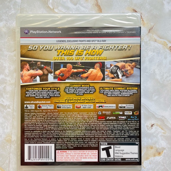 UFC Undisputed 2010 -PS3 *Brand New *  (wrapped) - Picture 2 of 2